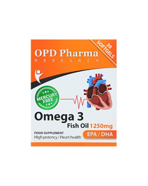 omega opd کپسول ژلاتینی امگا 3 1250 میل او پی دی فارما 30 عددی - Image 1